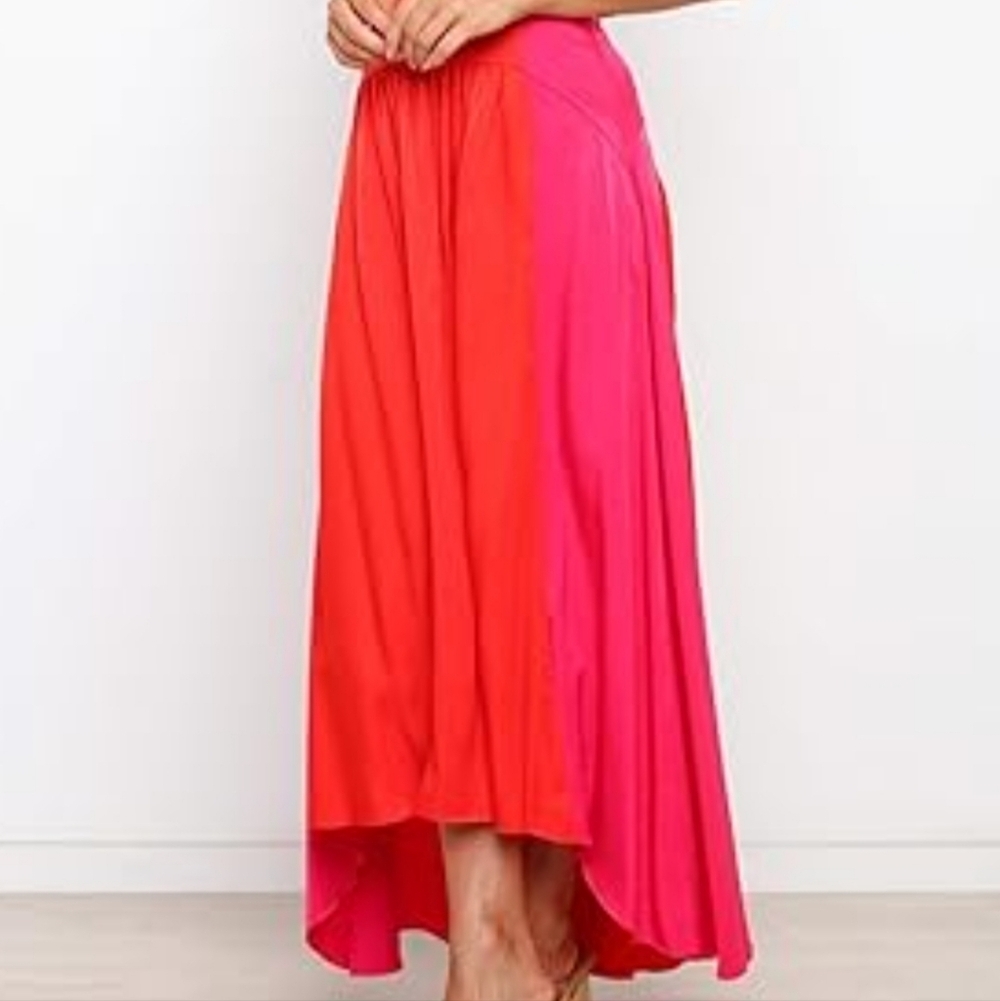 PETAL & PUP VIBRANT PINK & RED HI-LO SKIRT SZ XS - Picture 2 of 10